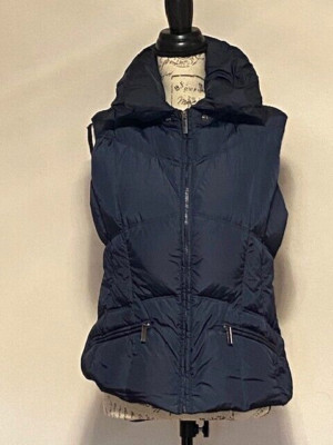 Add Down Blue Quilted Puffer Vest with Hood Size 8