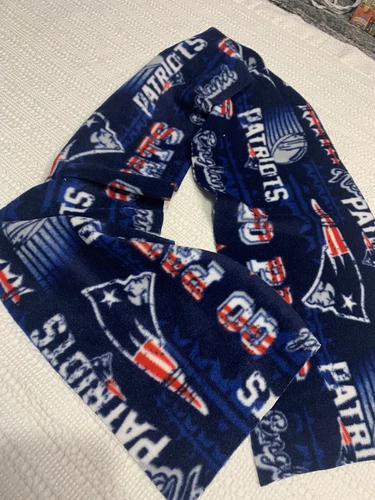 New England Patriots NFL Football Blue Red Fleece Scarf 58” New Giftable