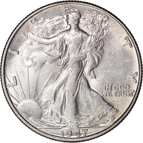 1947 50C Walking Liberty Half Dollar ~ UNC Details