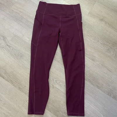 Fabletics PureLuxe Leggings Women M Purple High Waisted Pocket 7/8 Length Capris - Image 1 of 4