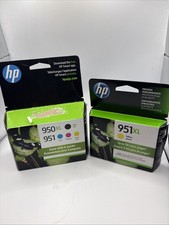 HP 950XL Black 951 Cyan Magenta Yellow Ink Cartridge Pack New Expired May 2025