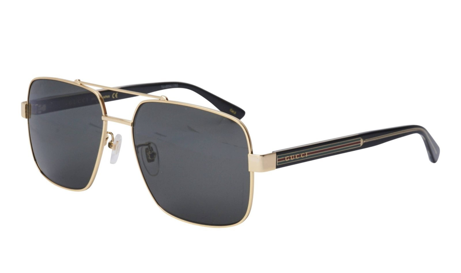 NEW GUCCI GG0529S 001 GOLD/BLACK GREY MEN'S AVIATOR AUTHENTIC SUNGLASSES