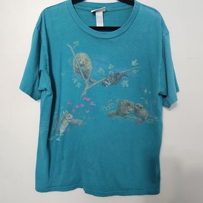 Northern Reflections Vtg Tee Shirt Woodland Creatures Nature Size XL