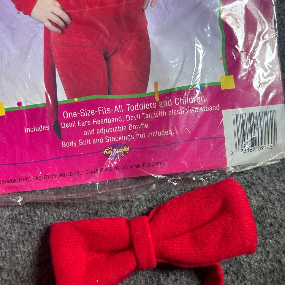 De Colección Niño Diablo Rojo Kit de Accesorios Disfraz Accesorios Cola Orejas Pajarita Capa Años 90 Foto 2 de 4