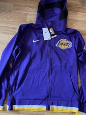 Image of Nike NBA 75 Los Angeles LA Lakers Showtime Dri-Fit Purple Hoodie Jacket Mens Med
