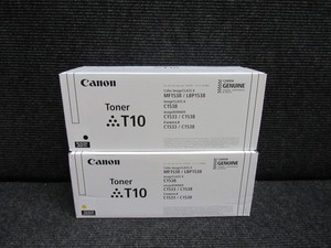 LOT OF 2! GENUINE CANON T10 BLACK/YELLOW (IMAGECLASS X MF1538) TONER