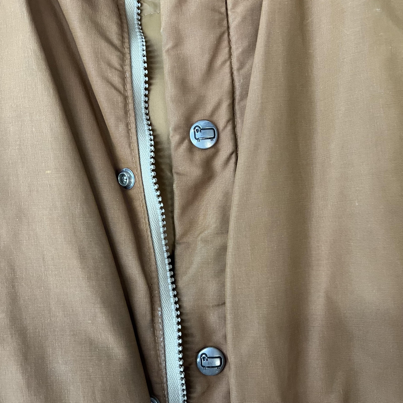 Vintage Woolrich Jacket Mens Large Brown Goose Down Parka Coat Outdoor 80s image 4
