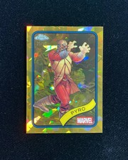 2025 Topps Chrome Marvel Comics Sapphire Pyro Gold 25/50 #66 LY83
