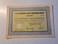 Portland-Cementfabrik Germania Aktiengesellschaft Hannover 1928