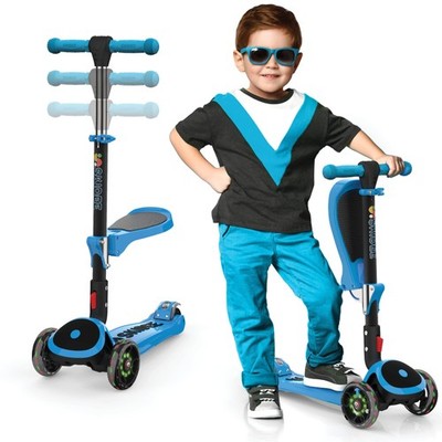 SKIDEE Kick Scooters for Kids Ages 3-5, Adjustable Height Foldable Scooter wi...