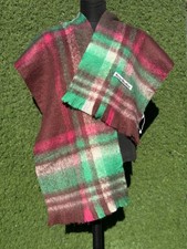 Acne Studios Oversized Mohair Alpaca Wool Plaid Scarf Italy 210x35cm