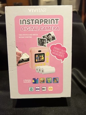 VIVITAR - 20 mage pixel -PINK InstaPrint Digital Camera Prints Over 200 Pictures