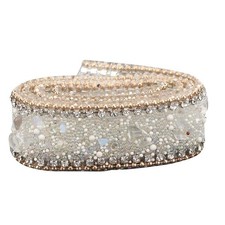 19.7x0.98in Crystal Rhinestones Ribbon, DIY Artificial Bling Wrap Roll 01