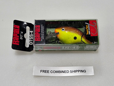 Rare Rapala Dives to 4 Feet Crankbait with Sure Set Hooks New in Pack DTSS-4 CTB