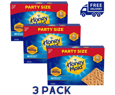 Honey Maid Graham Crackers, Party Size, 28.8 oz Box 6 pack in it