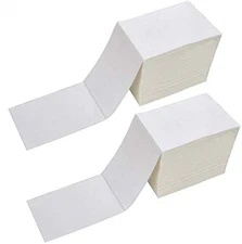 Fanfold 4 x 6 Direct Thermal Shipping Labels with Perforations, 2000 Labels, ...