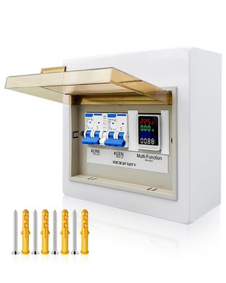 BOQNZN 240V 60A Generator Transfer Switch, Prewired Transfer Panel with