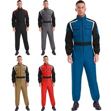 Mens One Piece Work Wear Coveralls Rompers Jumpsuit with Pockets Overalls