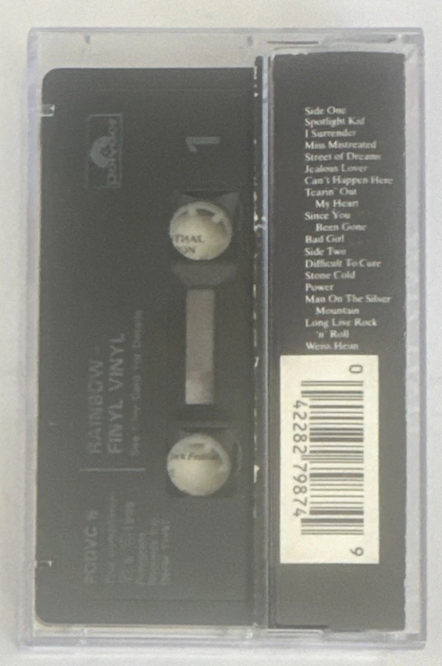 Rainbow "Finyl Vinyl" Cassette Tape 1986 - Classic Rock Album With Bonus Track - Image 3 of 4