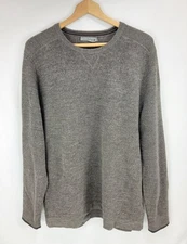 Smartwool 100% Merino Wool Brown Crew Neck Knit Sweater Pullover Men's XL