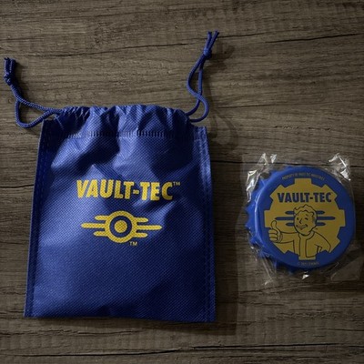 Fallout  Vault-Tec  Bottle Cap Bag + Bottle Opener [New & Unopened]