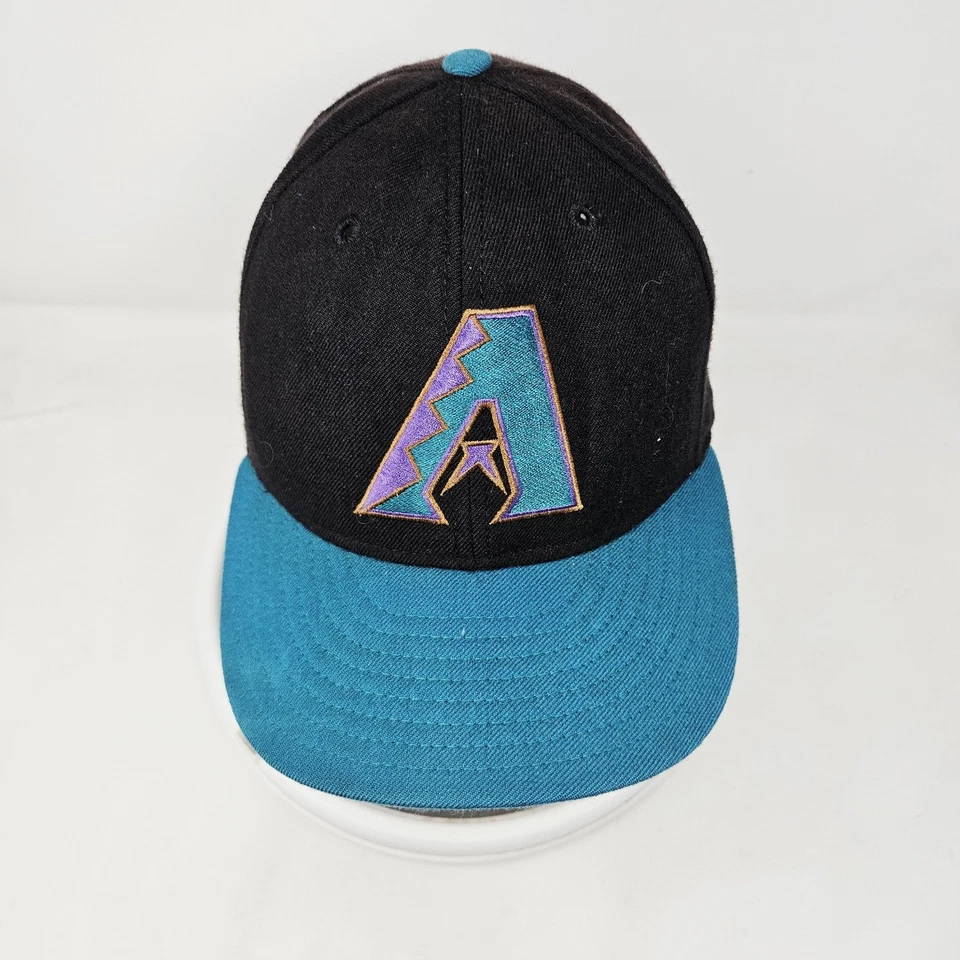 Vintage Arizona Diamondbacks New Era Fitted Hat size 7 1/2 Made in USA 100% Wool - Image 2 of 4