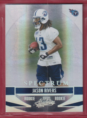 2008 Absolute Memorabilia Spectrum Silver #189 Jason Rivers Rookie ...
