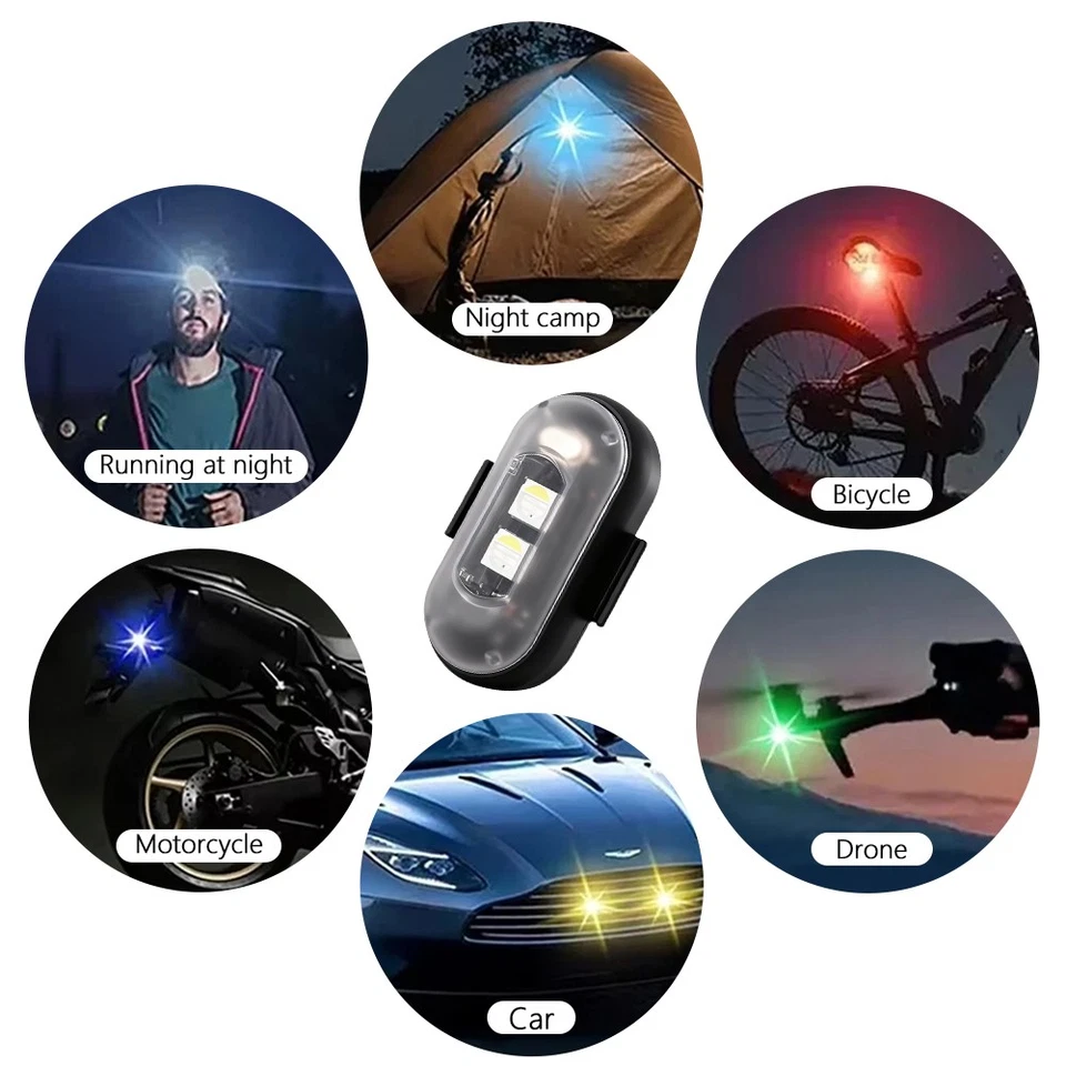 4/8 Pcs Wireless RGB LED Strobe Light W/ Remote Control For Car Bike Motorcycle - Image 3 of 4