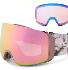 Smith 4D MAG XL Dusk Portal Ski Goggle ChromaPop Extra Lense Hard Case Pouch Soc