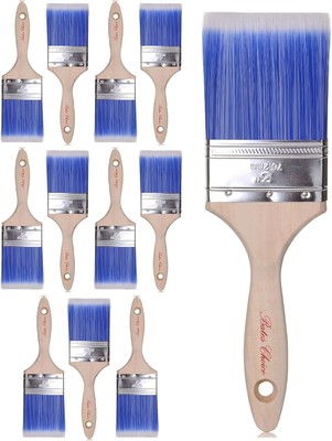 Bates- Paint Brushes, 3-Inch, 12 Pack, Treated 12 3'', Wood Handle 