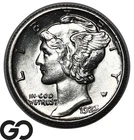 1923-S Mercury Dime, Full Split Bands, RARE This Nice, Solid Gem BU++ Key Date