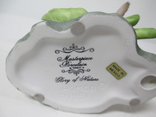 1991 HOMCO Masterpiece Porcelain - The Glory of Nature - Hummingbird and Flower - Picture 6 of 6
