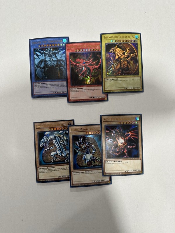 Yugioh Blue-Eyes Red-Eyes Dark Magician Ra Slifer Obelisk God LC01 Ultra Rare