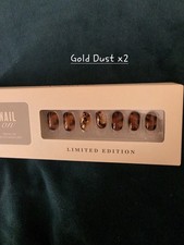 MeAmora Press-On Nails. Gold Dust. Short Oval. 30 Nails In A Box. BNIB