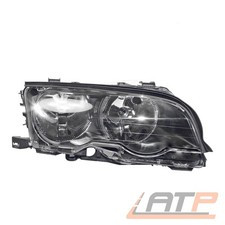 SCHEINWERFER H7/H7 SCHWARZ GLASKLAR RECHTS FÜR BMW 3-ER E46 COUPE CABRIO 99-01