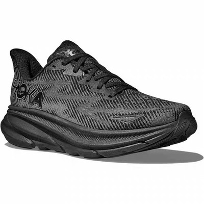 Hoka Clifton 9 Men Shoe Breathable Sneaker Triple Black No Box US FAST