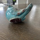 Ceramic Pottery Song Bird Turquoise/Teal/Blue Rustic crackle finish -Home Garden — photo 8