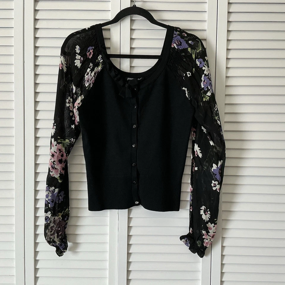 Top Betsey Johnson Nueva York Vintage Y2K Talla M Seda Floral Cachicho Boho Hada Foto 4 de 4