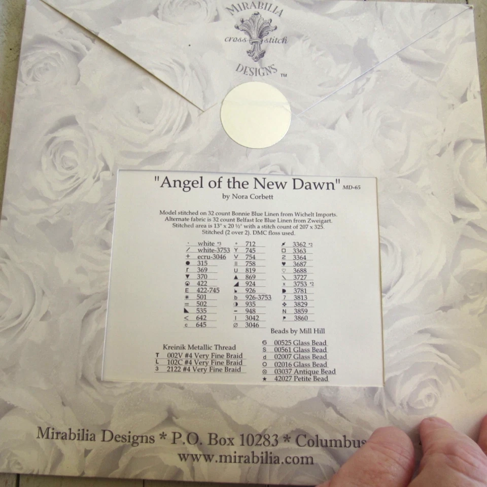 Mirabilia Cross Stitch Pattern Chart Angel of the New Dawn - Image 3 of 3