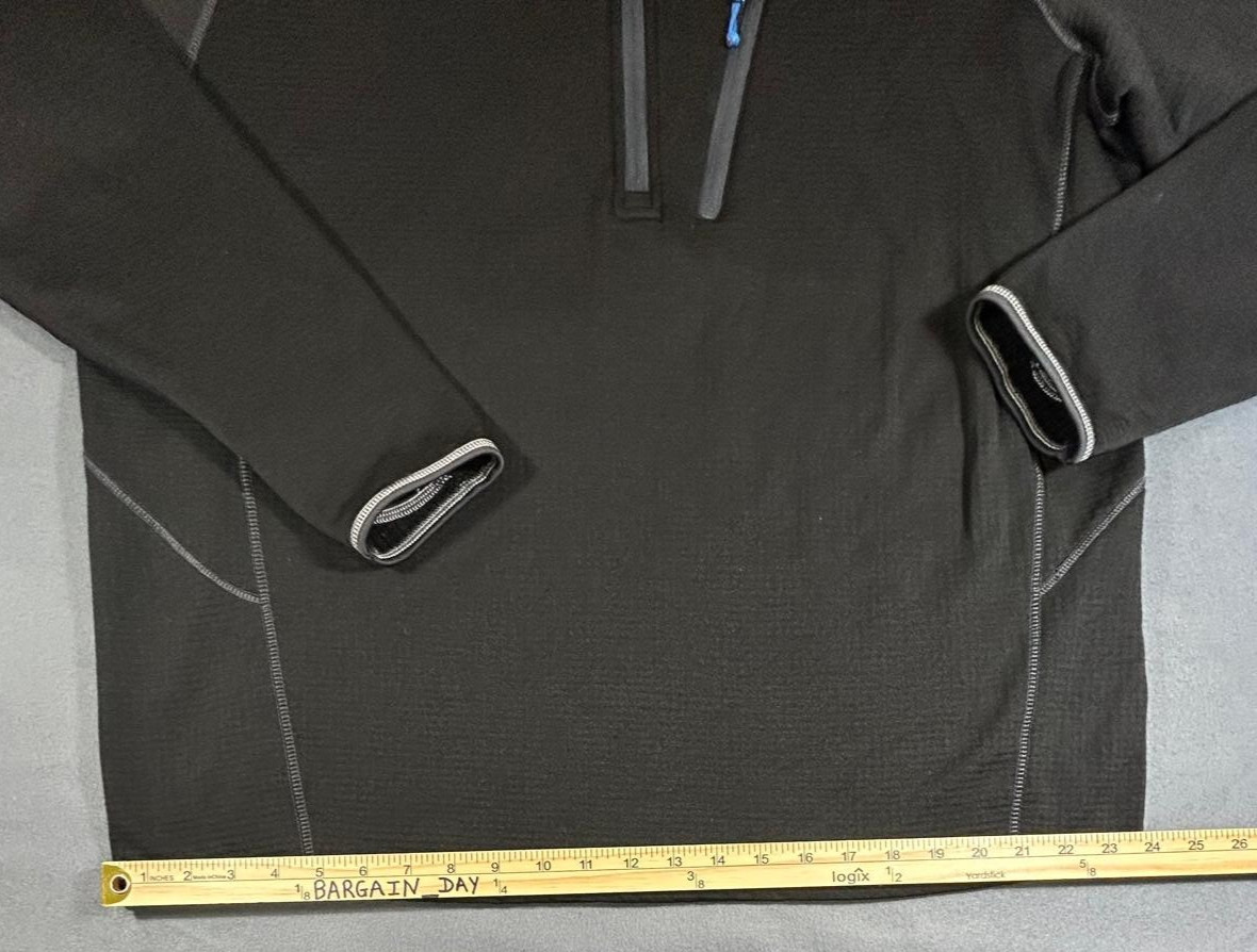 1/4 Zip Microfleece Pullover Black  Size XL Avala… - image 3