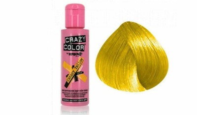 Crazy Color 100ml Semi Permanent Hair Color Dye Cream Canary Yellow 49 