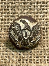 Dug Civil War Eagle Infantry Button With Gold Plate And Excellent Feather Detail