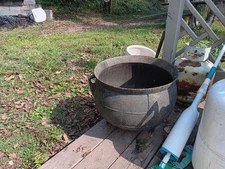 Antique cast iron Witches caldron Witch 22 Inch Wide Heavy