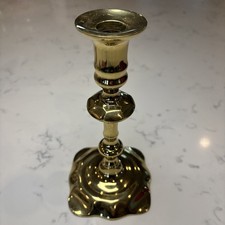 Vintage Virginia Metal Crafters Newport Solid Brass Single Candle Stick Base 4”
