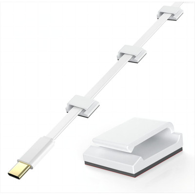 AGPTEK Kabelclip Selbstklebend Verstellbar 60 Stück Weiß