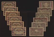 Oldenburg  i. O.  6x 50 Pfennig  Handelskammer Serienscheine  Notgeld G/M : 1017