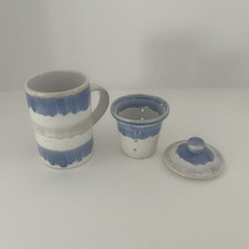 Belle Maison Blue & White Ceramic Mug with Ba...