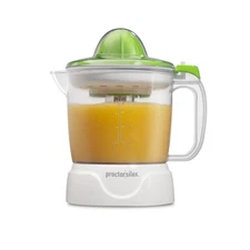Proctor Silex Electric Citrus Juicer 34 oz Pitcher 2 Reamers Pulp Control