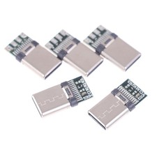5/10Pcs USB 3.1 Type C Male DIY Solder Cable Plug Connector Socket PC B KD.t2