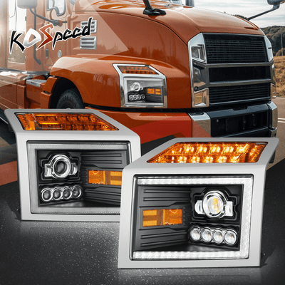 #ad Black Start Up Sequential Full LED Projector Headlight for Mack Anthem 2018 2025 $599.99